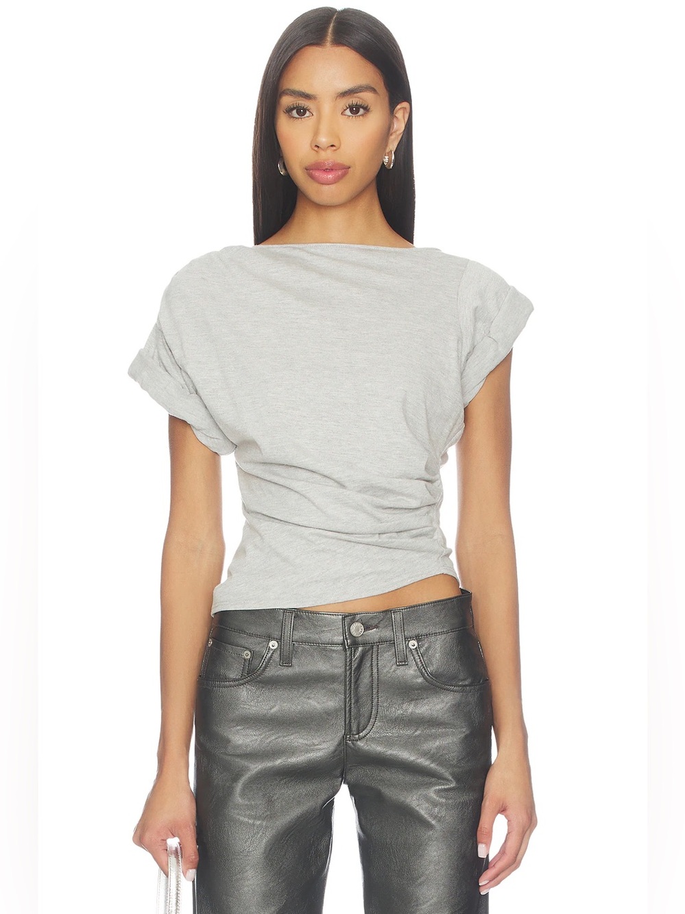 The Line by K Francine T-Shirt in Heather Grey - Size XL